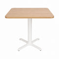 Square Wood Dining Table with Steel Base 80x80x75cm