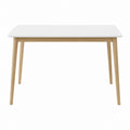 Rectangular Wooden Dining Table with White MDF Top 120cm