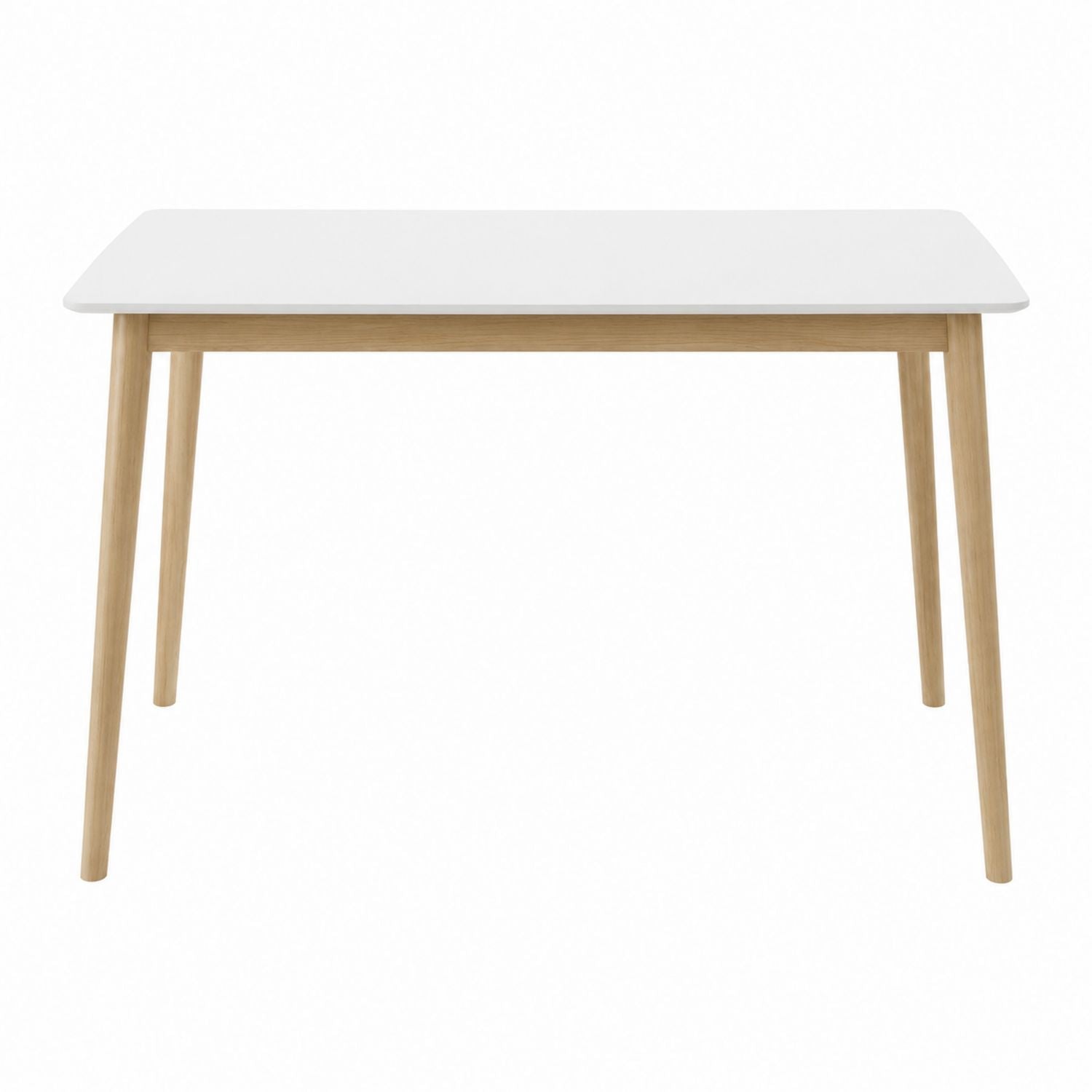 Rectangular Wooden Dining Table with White MDF Top 120cm
