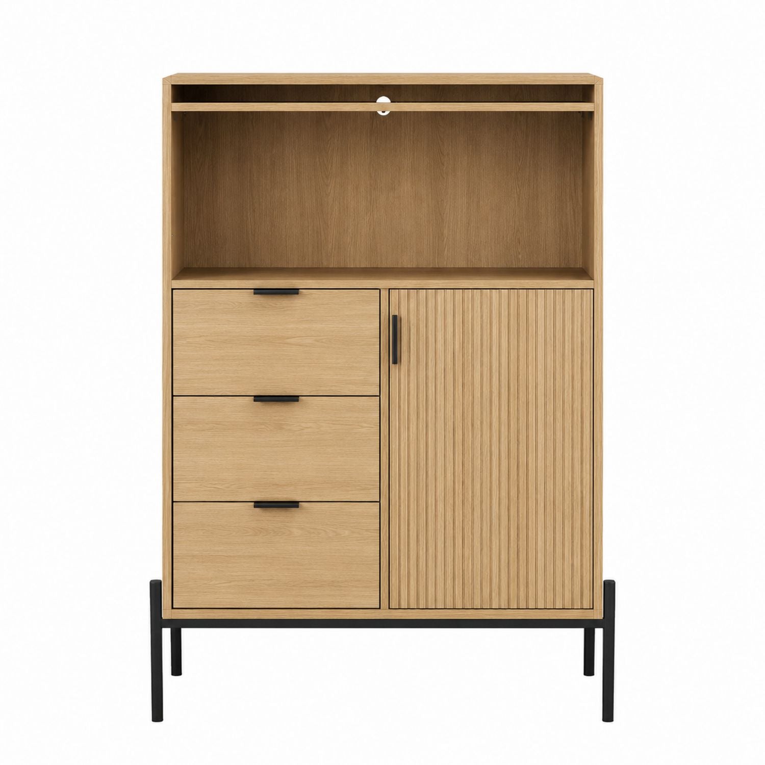 Wood Sideboard Cabinet with Drawers and Door 120cm x 80cm x 40cm